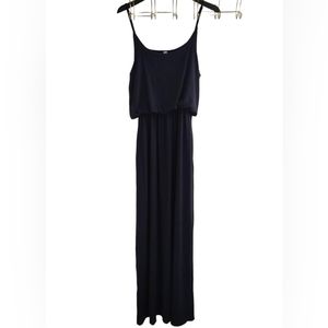 Maxi Dress Y2K Inspired Retro Casual Dance Scoop Waist Blue Women's Sz L